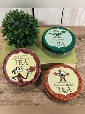 Disney Mickey's Tea Tins-Donald, Goofy and Minnie Mouse
